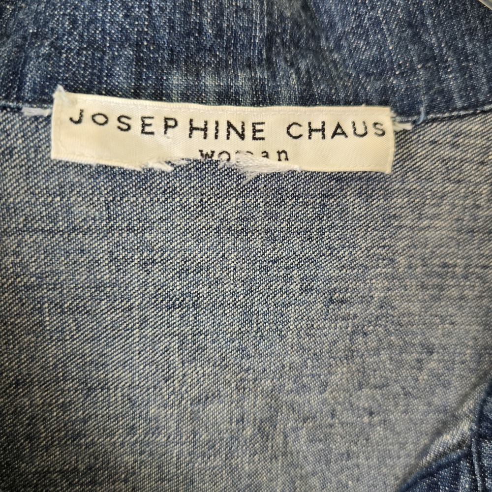 Josephine Chaus Women's Plus Sz Denim Jean Jacket Studded Rodeo 100% Cotton Fall - Picture 2 of 12